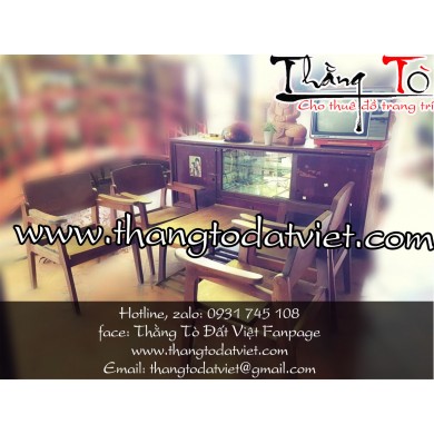 cho thuê bàn ghế gỗ đẹp